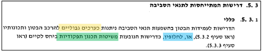 סעיף 5.3.1 בתקן ת"י 118 לבטון מענה מרשמי או תפקודי