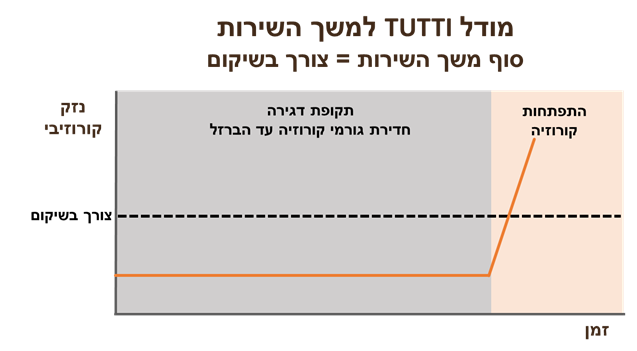 מודל משך שירת מבני בטון מזוין התפתחות קורוזיה